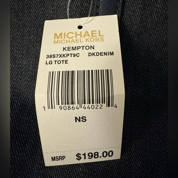 NWT Michael Kors Kempton Dark Denim tote bag - Picture 7 of 15